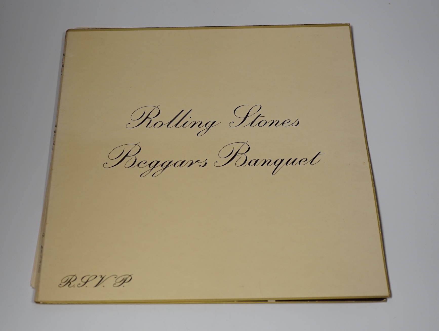 Rolling Stones; beggars banquet, LP record album, first mono pressing on red DECCA label, LK.4955, XARL-8476-4A, in gatefold sleeve